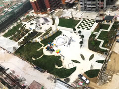 工程進度播報 | 中庭園林實景呈現(xiàn)，地下車位初見雛形！